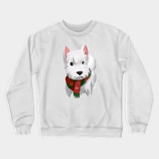 Cute West Highland White Terrier Drawing Crewneck Sweatshirt